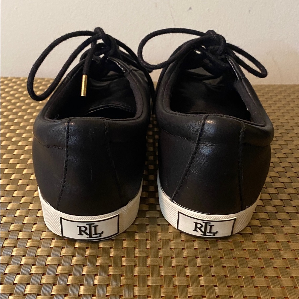 LAUREN RALPH LAUREN || Women's Reaba Ivory/Cream Leather Sneakers. Sz. 7.5 B - Picture 5 of 6